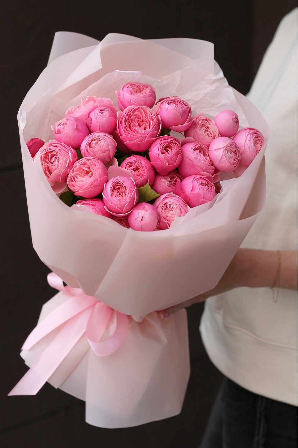 Букет Поцелуй ангела - с добавлением зелени