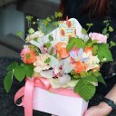 Конверт Персик - с добавлением зелени - миниатюра 