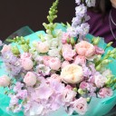 Букет Гранатовый Браслет - с добавлением зелени - миниатюра 