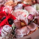 Букет Цветочное Кружево - с добавлением зелени - миниатюра 