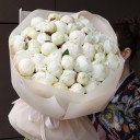 Букет из 51-го белого пиона - миниатюра