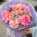 Букет Прометей - с добавлением зелени - миниатюра 