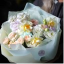 Букет Дымка - с добавлением зелени - миниатюра 