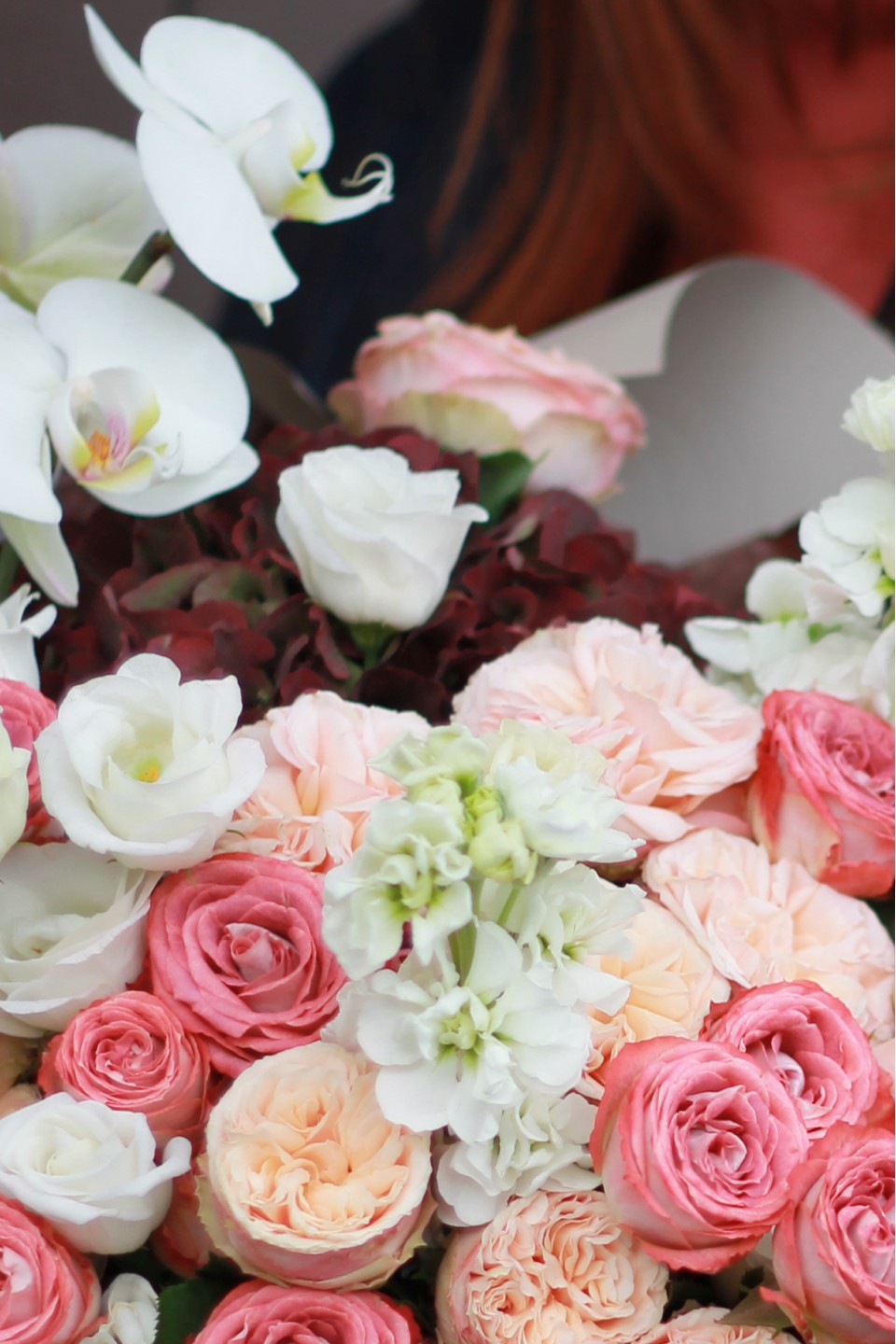 Букет Пышное торжество - с добавлением зелени