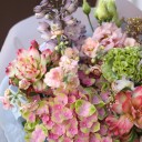 Букет Кармин - с добавлением зелени - миниатюра 