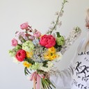 Букет невесты Роден - с добавлением зелени - миниатюра 