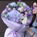 Букет Шафран - с добавлением зелени - миниатюра 