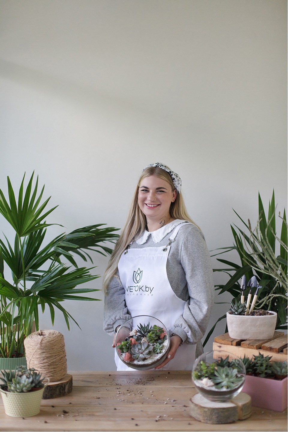 Флорариум Оазис - с добавлением зелени