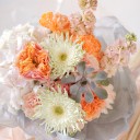 Букет Оранж Шприц - с добавлением зелени - миниатюра 