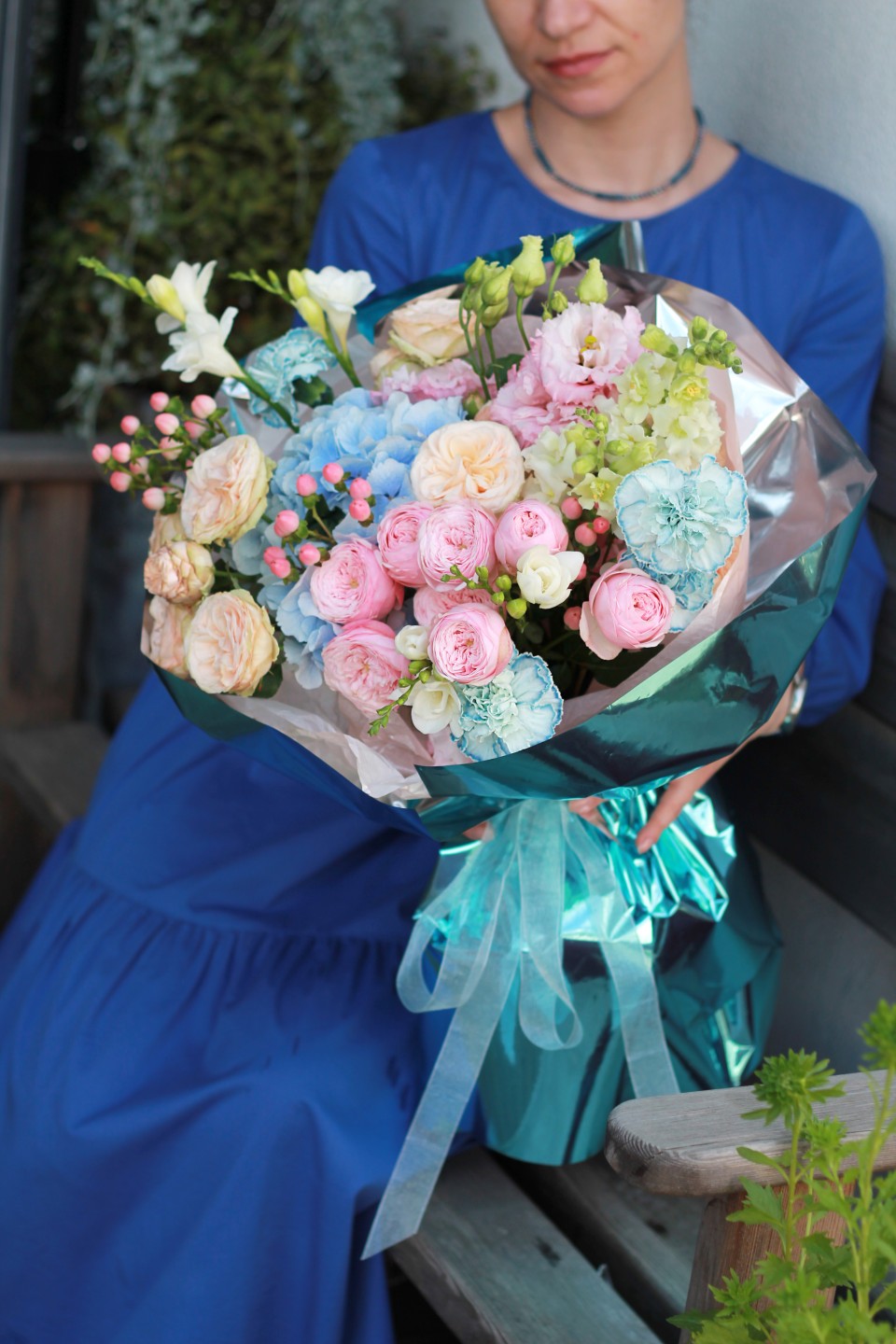 Букет Космическая пыль - подарочное оформление