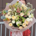 Букет Поэзия Цветов - с добавлением зелени - миниатюра 