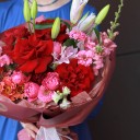 Букет Элайна - с добавлением зелени - миниатюра 