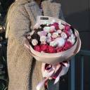 Букет Магия контрастов  - с добавлением зелени - миниатюра 