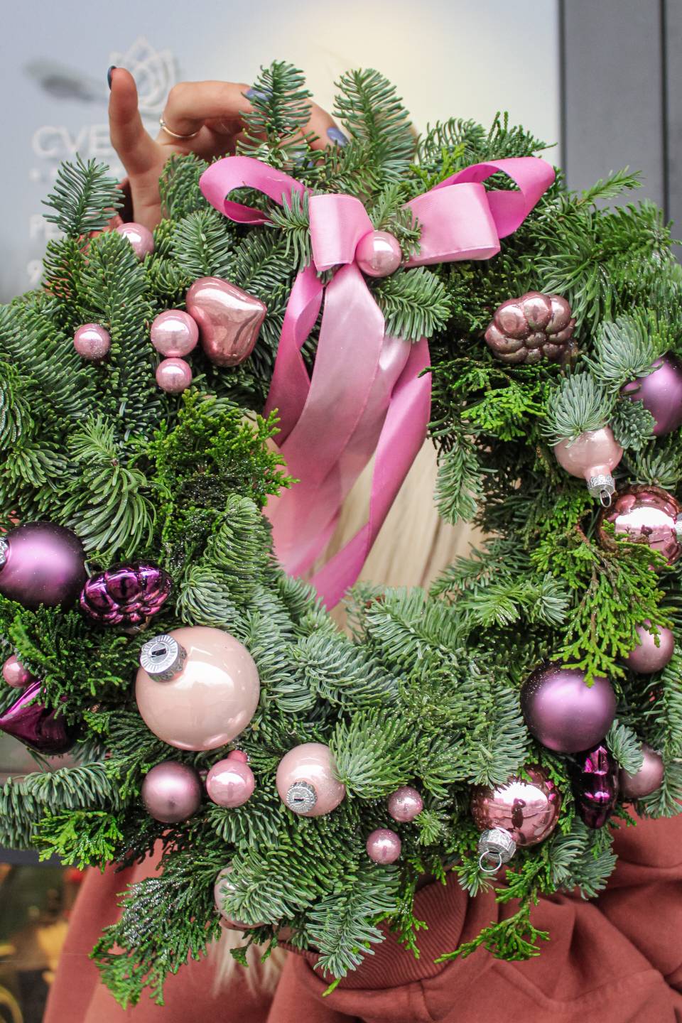 Венок новогодний Лиловая Сказка