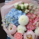 Букет Морис - с добавлением зелени - миниатюра 