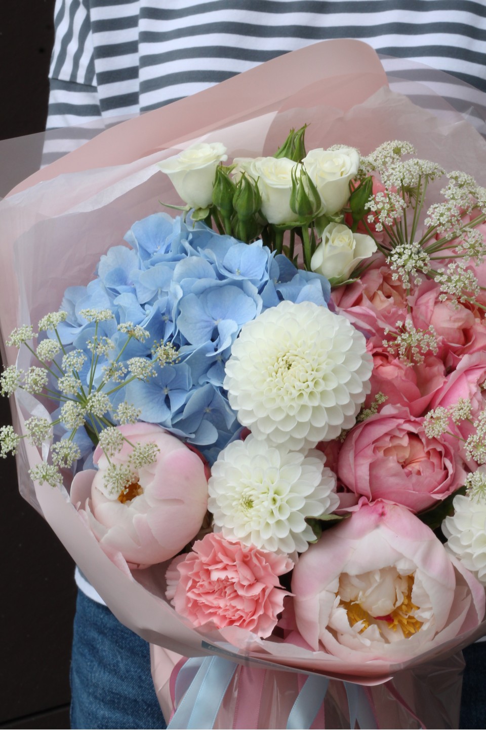 Букет Морис - с добавлением зелени