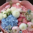 Букет Райский Остров - с добавлением зелени - миниатюра 