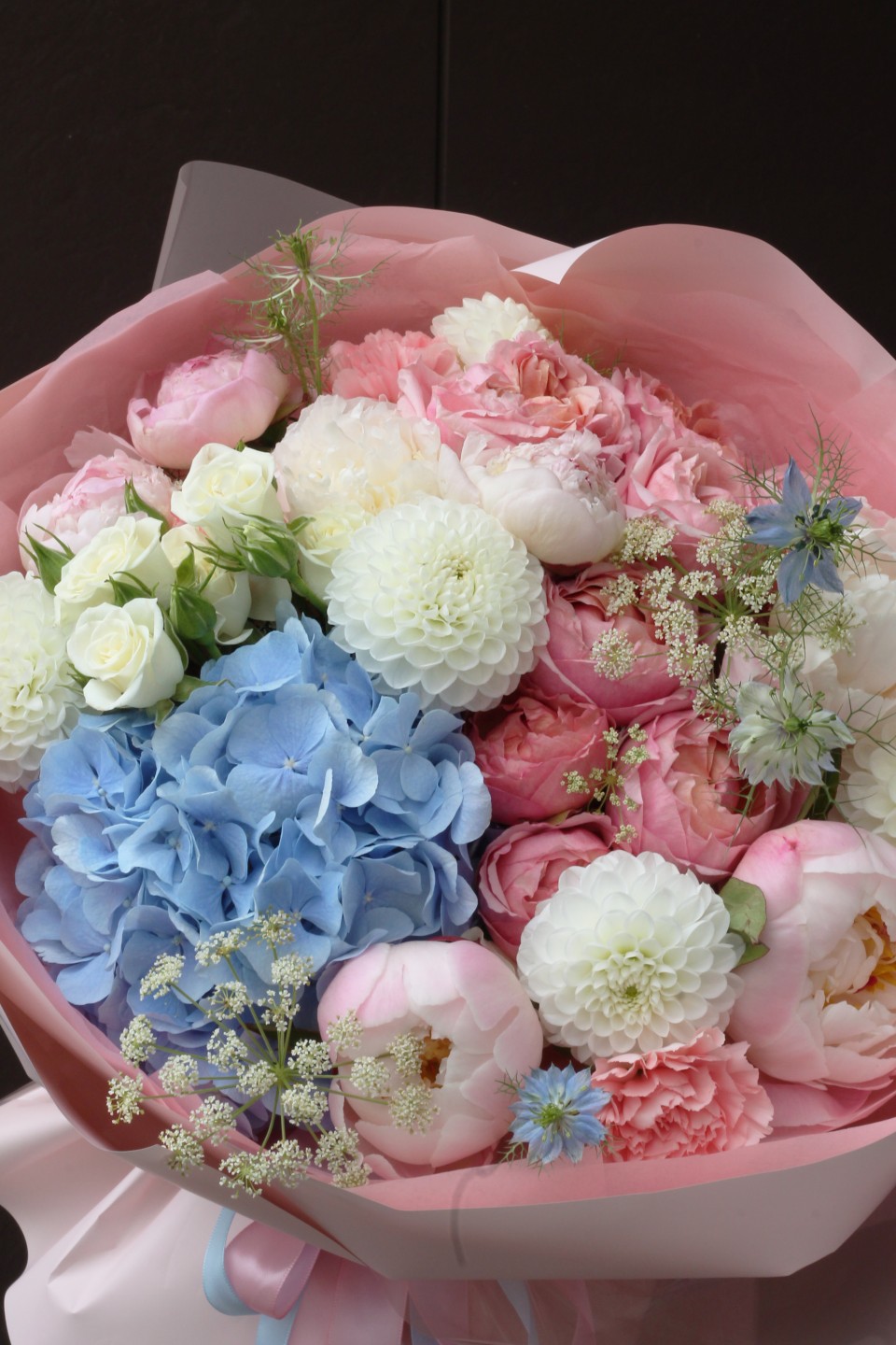 Букет Райский Остров - с добавлением зелени