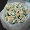 Букет Ромашковое Поле - подарочное оформление - миниатюра