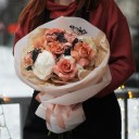 Букет Кофе с молоком - подарочное оформление - миниатюра