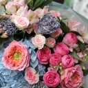 Букет Лазурный берег - с добавлением зелени - миниатюра 