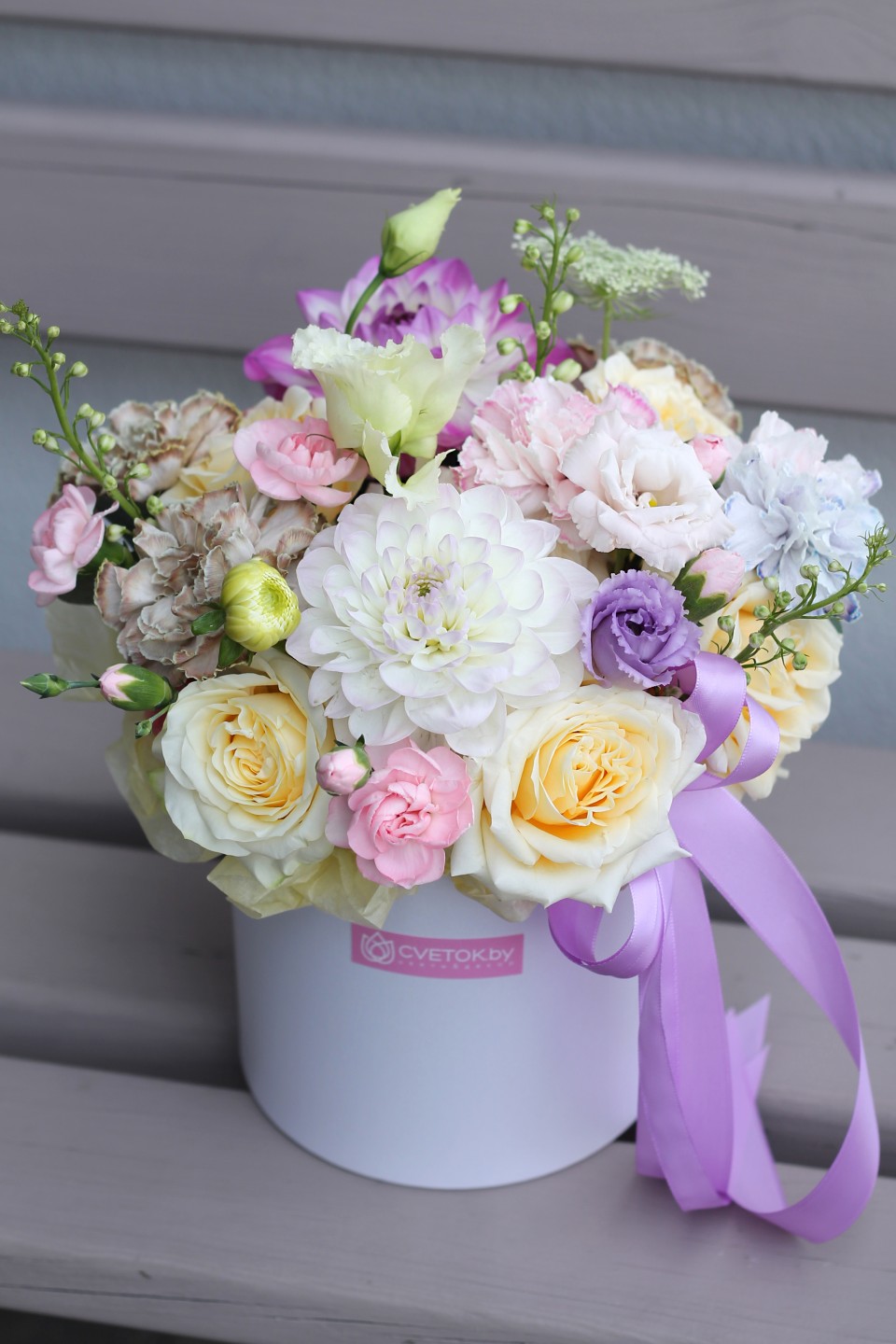 Коробочка Сад в Живерни - с добавлением зелени