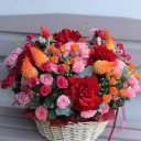 Цветочная корзина Красный Пейзаж - для женщины/молодой пары - миниатюра