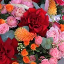 Цветочная корзина Красный Пейзаж - быстрая доставка в Минске - миниатюра