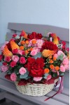 Цветочная корзина "Красный Пейзаж"
