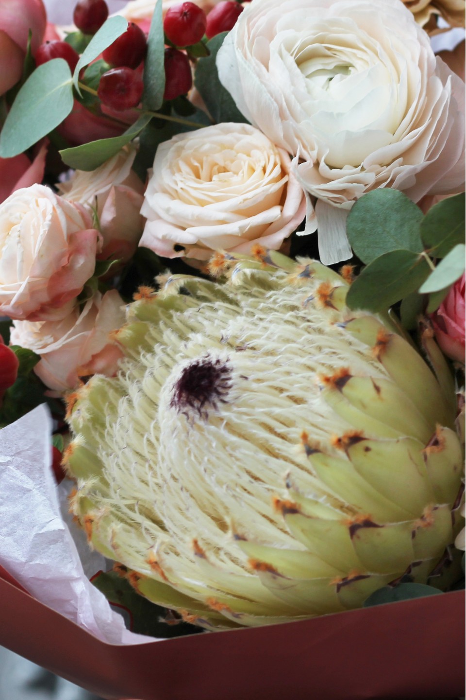 Букет Снеженика - с добавлением зелени