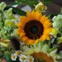 Букет Летний подсолнух - подарочное оформление - миниатюра