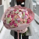 Букет Яркий Танец - с добавлением зелени - миниатюра 