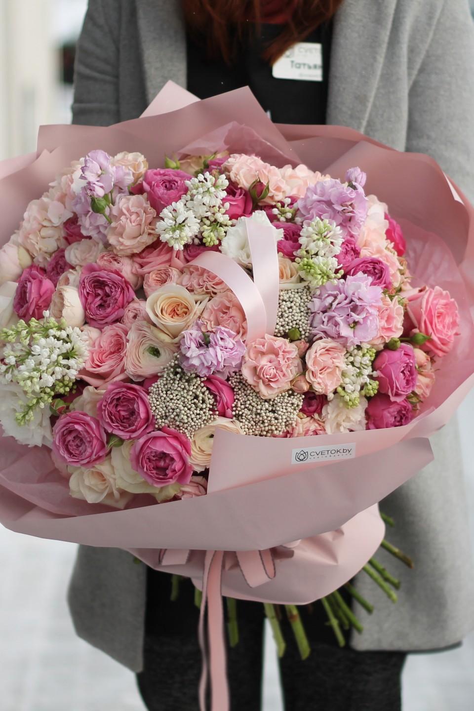 Букет Яркий Танец - с добавлением зелени