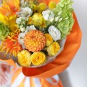 Букет Аромат мандарина - с добавлением зелени - миниатюра 