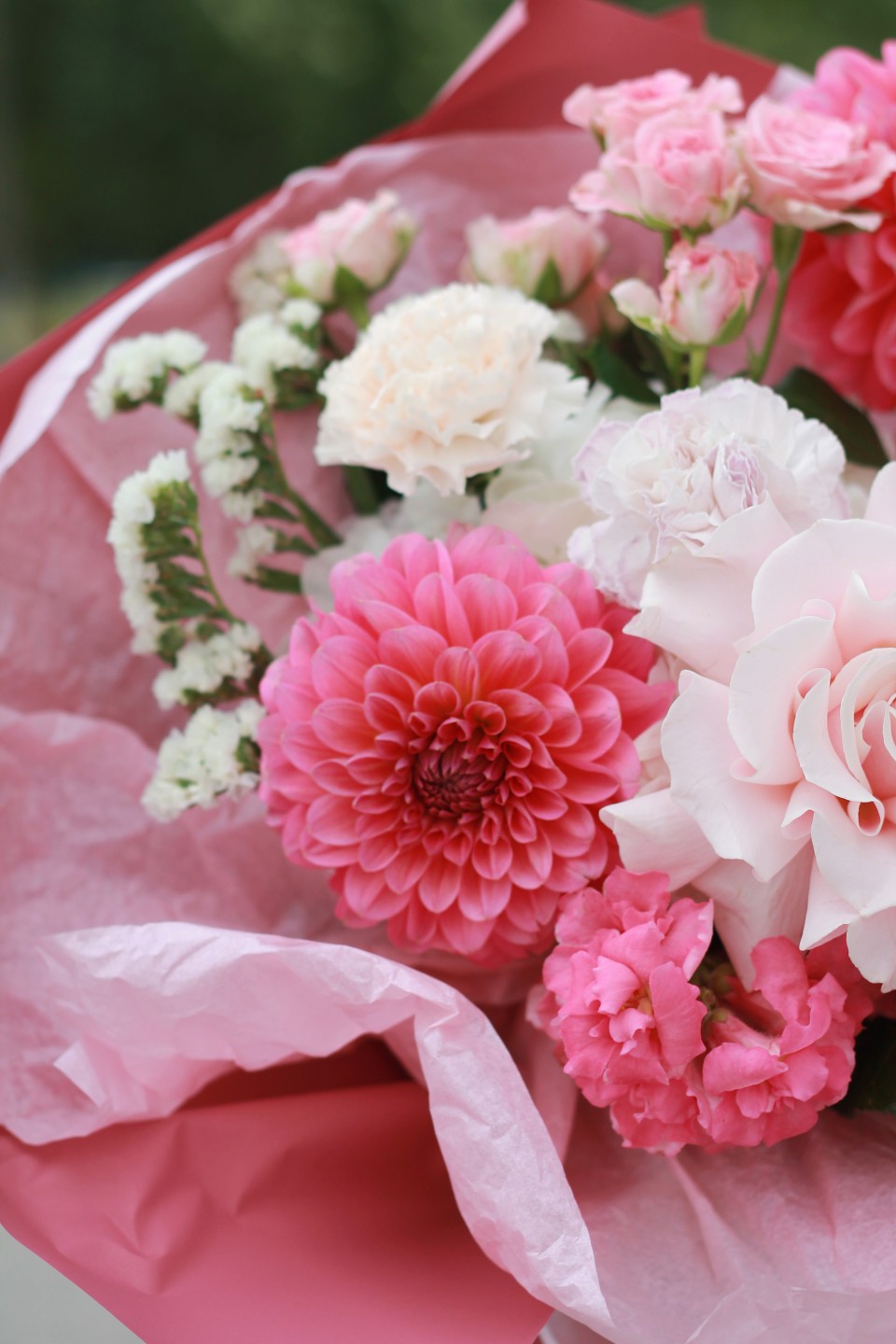 Букет Розовое пралине - подарочное оформление