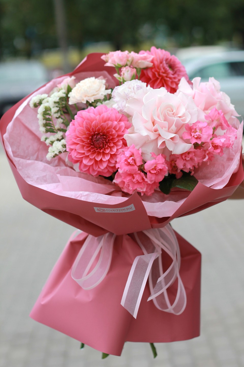 Букет Розовое пралине - с доставкой по Минску