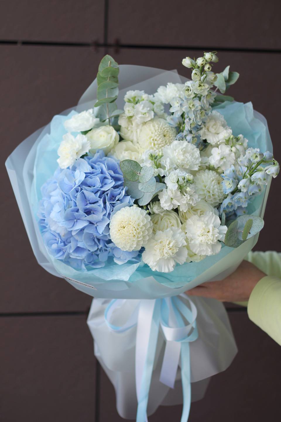 Букет Утренняя Роса - с добавлением зелени