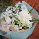 Букет Теплый лоден - с добавлением зелени - миниатюра 