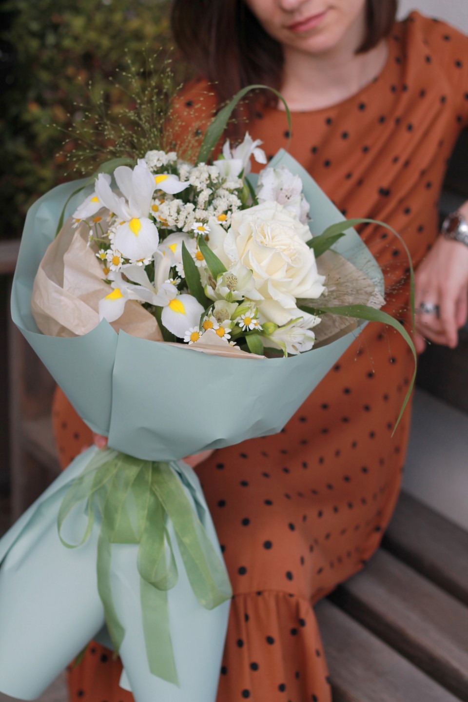 Букет Теплый лоден - подарочное оформление