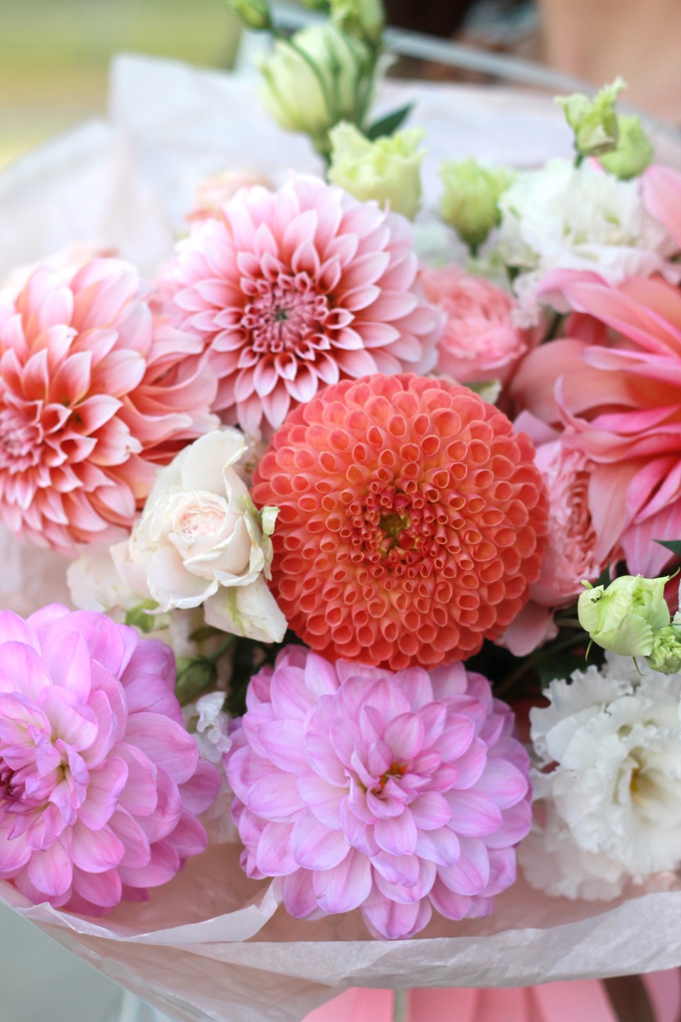 Букет Персиковый мельба - подарочное оформление