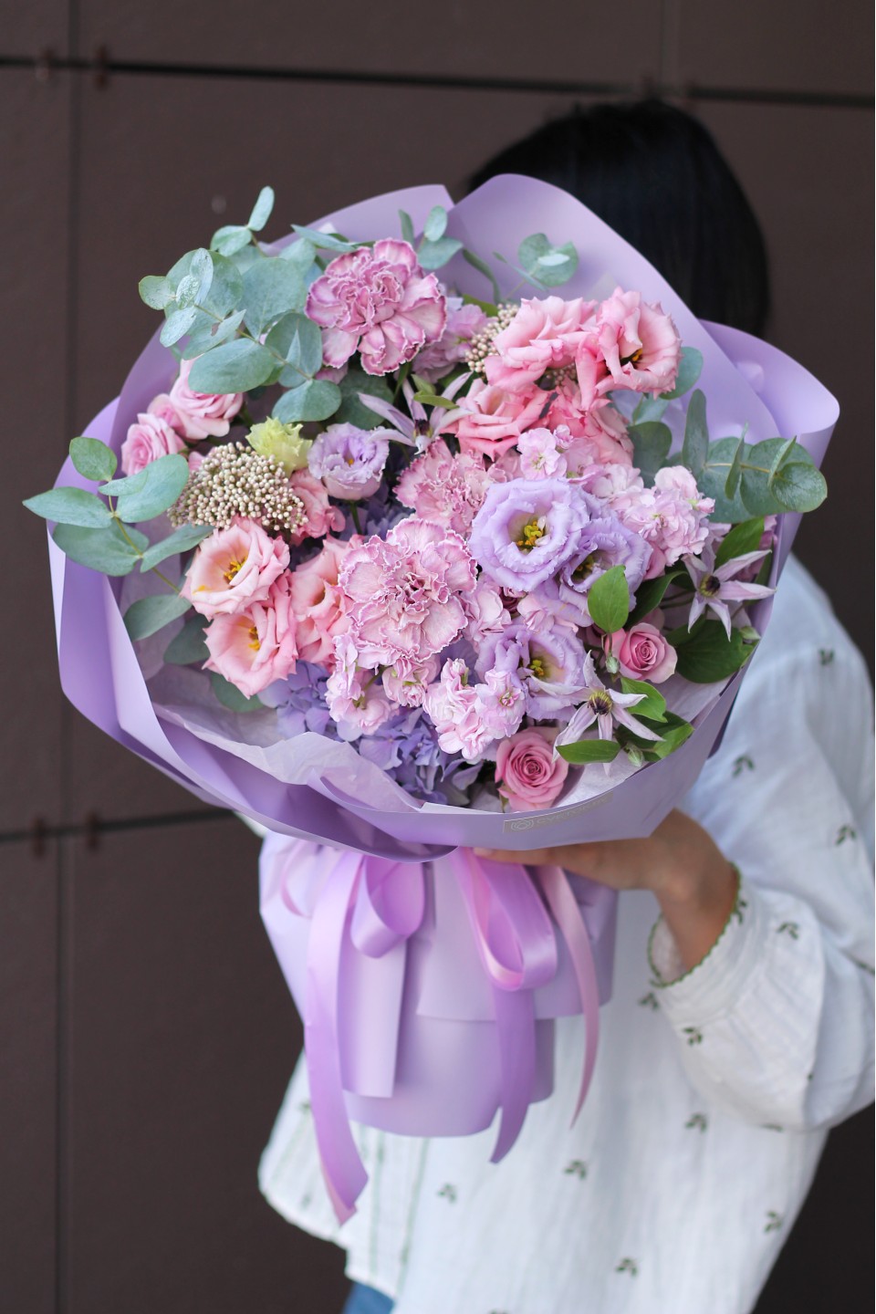 Букет Моя маленькая эмми - с добавлением зелени