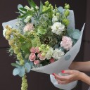 Букет Изумрудное Утро - с добавлением зелени - миниатюра 