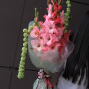 Букет Коралловая Лагуна - с добавлением зелени - миниатюра 