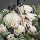 Корзина траурная из живых цветов Упокой Душу - быстрая доставка в Минске - миниатюра