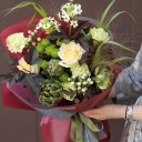 Букет Осенний Сад - с добавлением зелени - миниатюра 