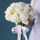 Букет невесты из роз Белоснежное кружево - миниатюра