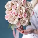 Букет невесты Элизабет - с добавлением зелени - миниатюра 