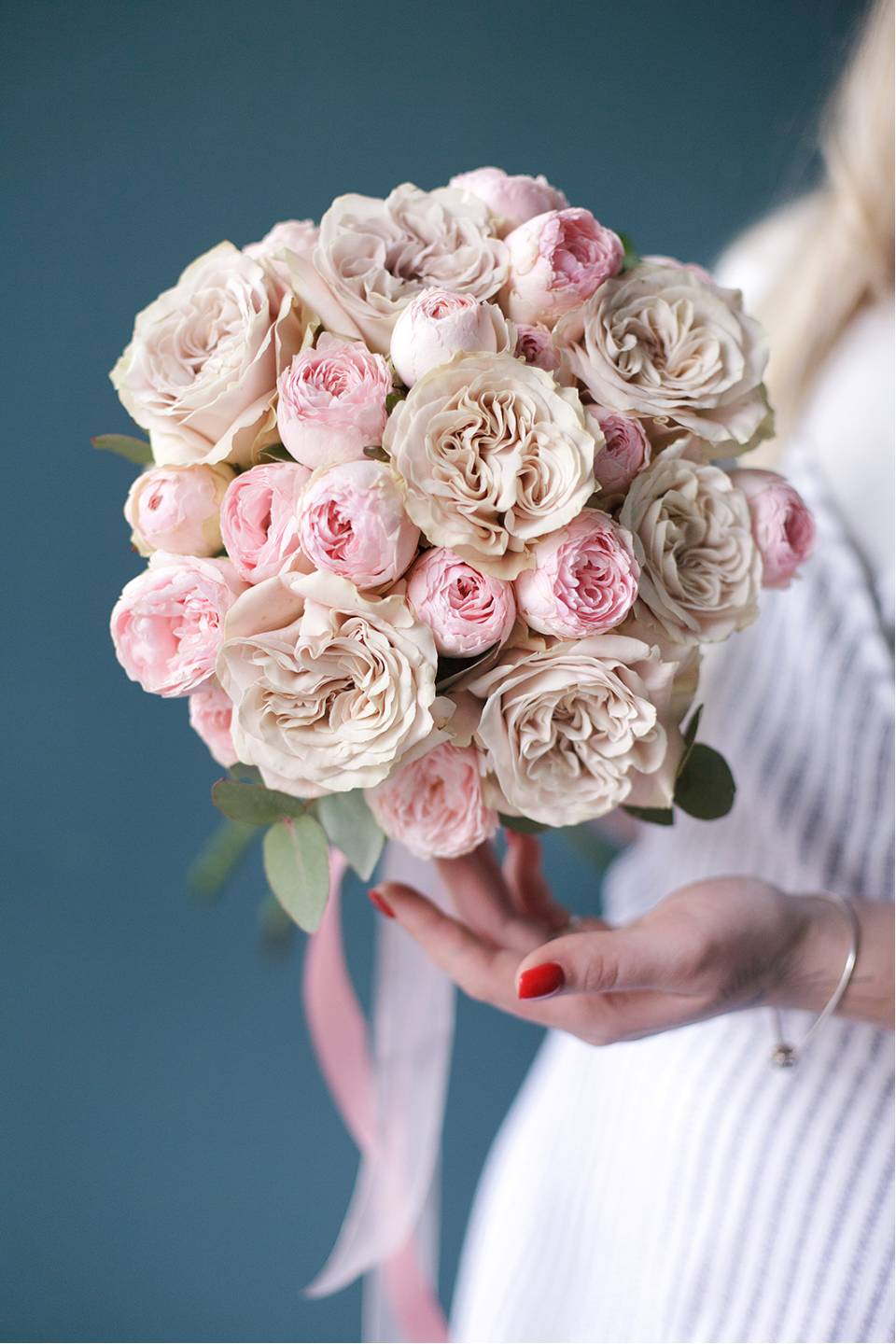 Букет невесты Элизабет - с добавлением зелени