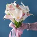 Букет невесты из калл Нежный перламутр - миниатюра