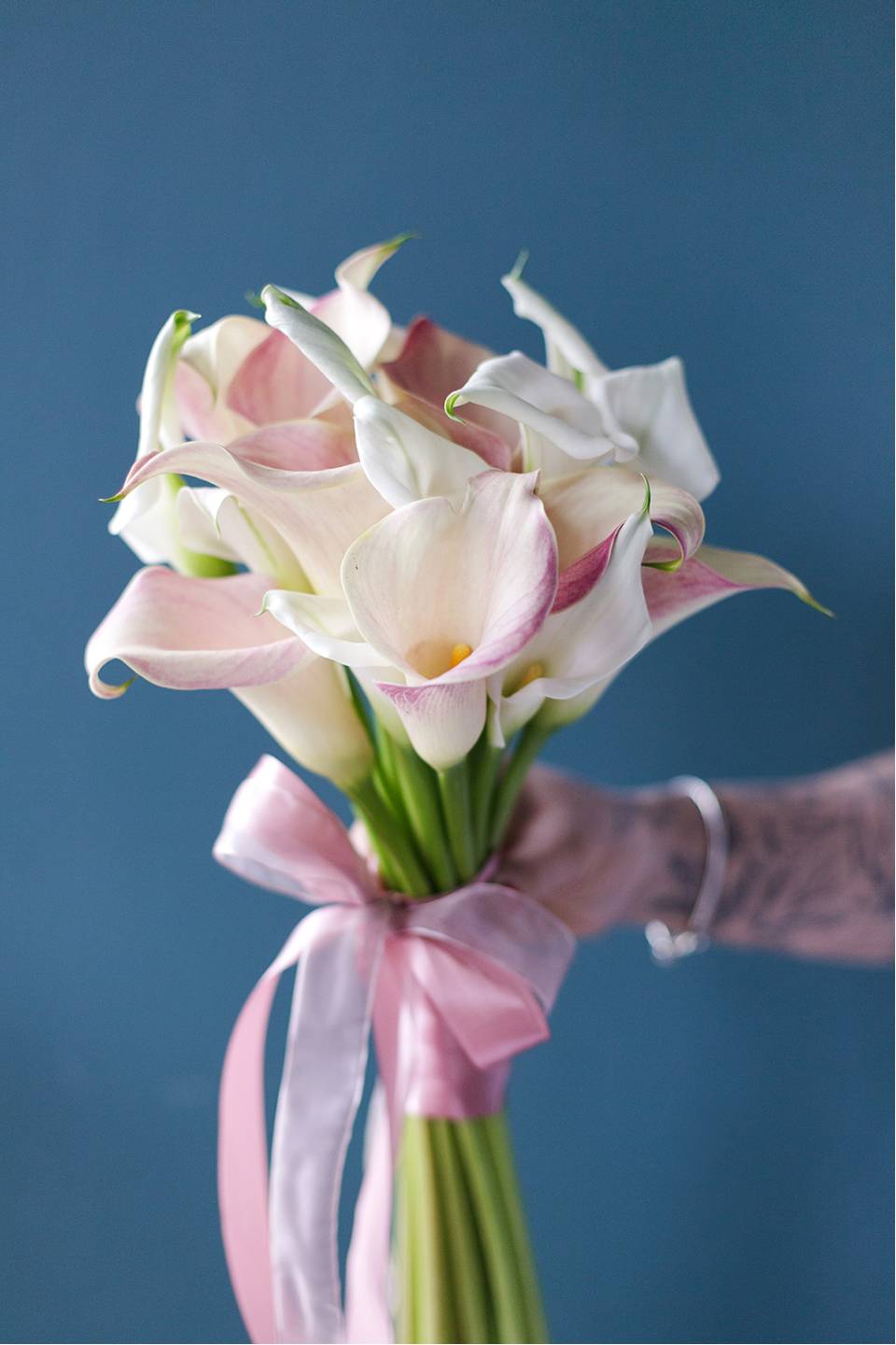 Букет невесты из калл Нежный перламутр